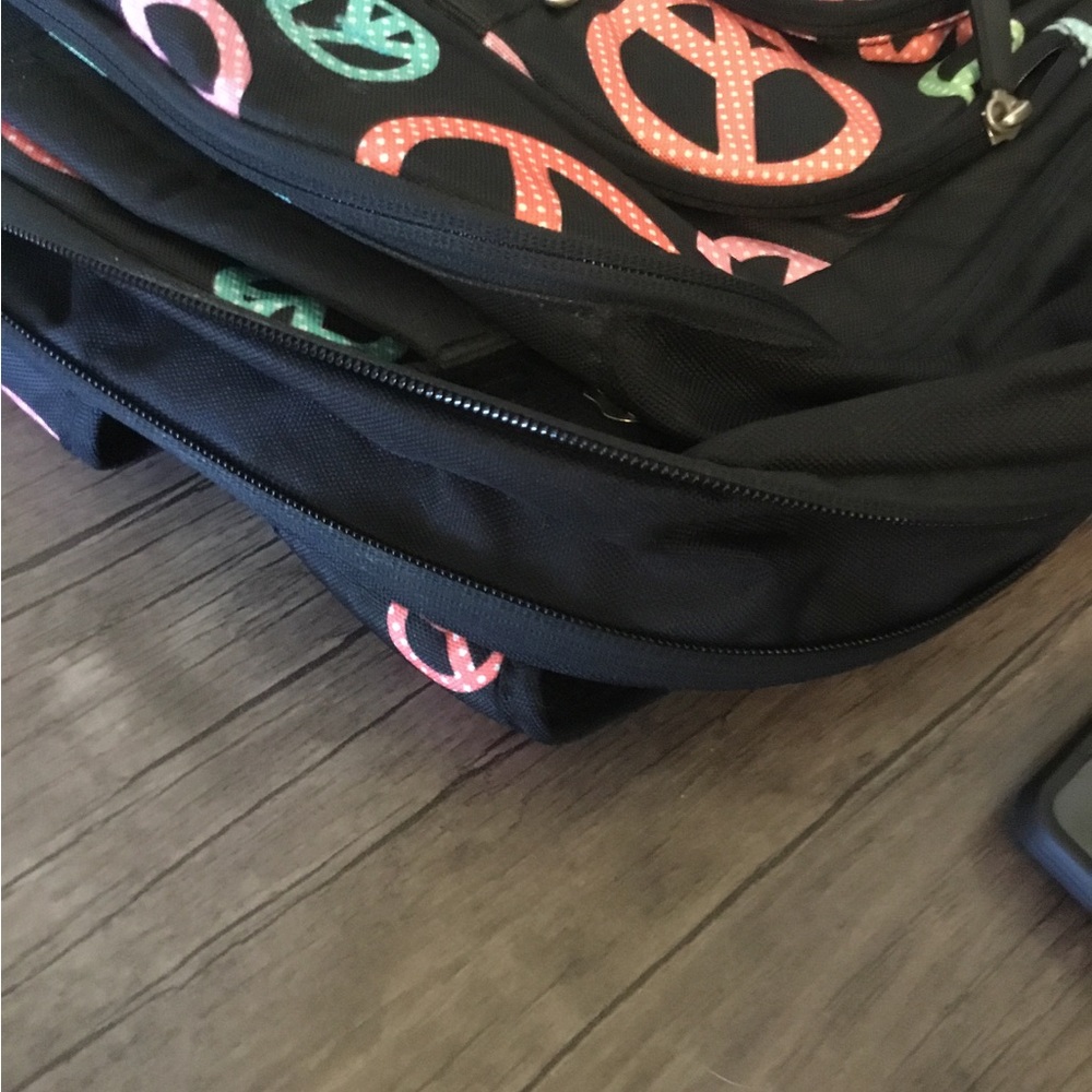 Pottery Barn Colorful Peace Sign Backpack - Picture 9 of 11